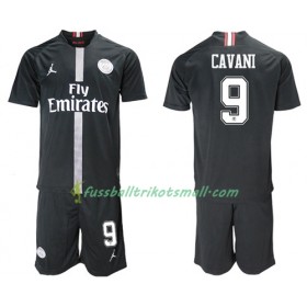 Fußballtrikots Paris Saint Germain Cavani 9 Jodan Schwarz Kinder 2018-2019 Kurzarm Ausweichtrikot kaufen